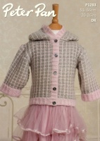 Knitting Pattern - Peter Pan P1283 - Petite Fleur DK - Hooded Jacket